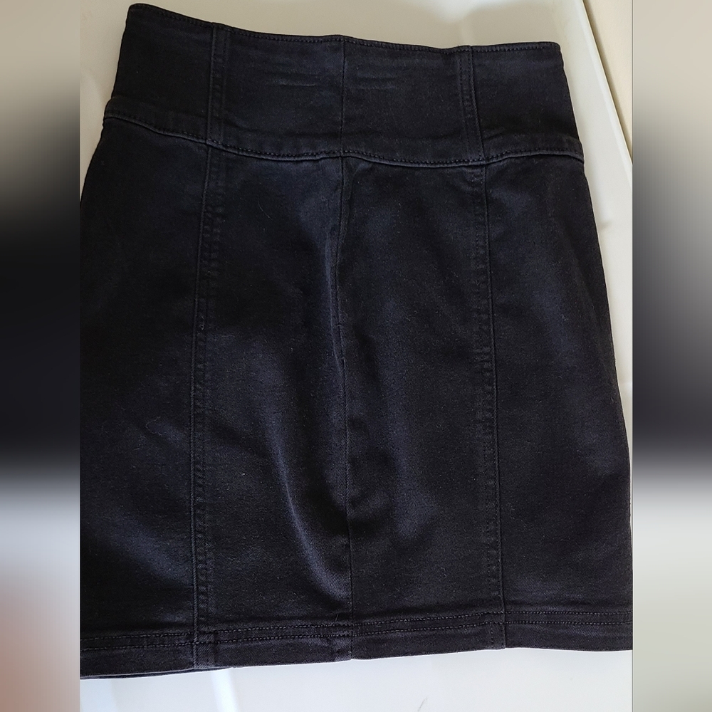 NWT SO Jean Mini Skirt Black size 0 High Rise